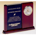 Rosewood Versatile Clock w/ 2 Engraving Plates (6 3/4"x8 1/2")